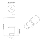 Shelf Peg 12 pcs Silver 7 x 16 mm Iron