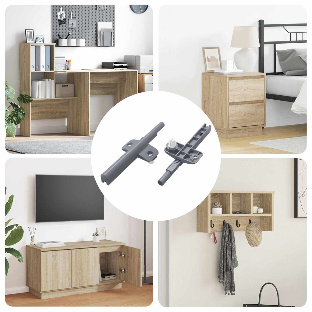 Soft Close Damper 2 pcs Grey 125 x 47 x 15 mm PP