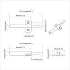 Soft Close Damper 2 pcs Grey 125 x 47 x 15 mm PP