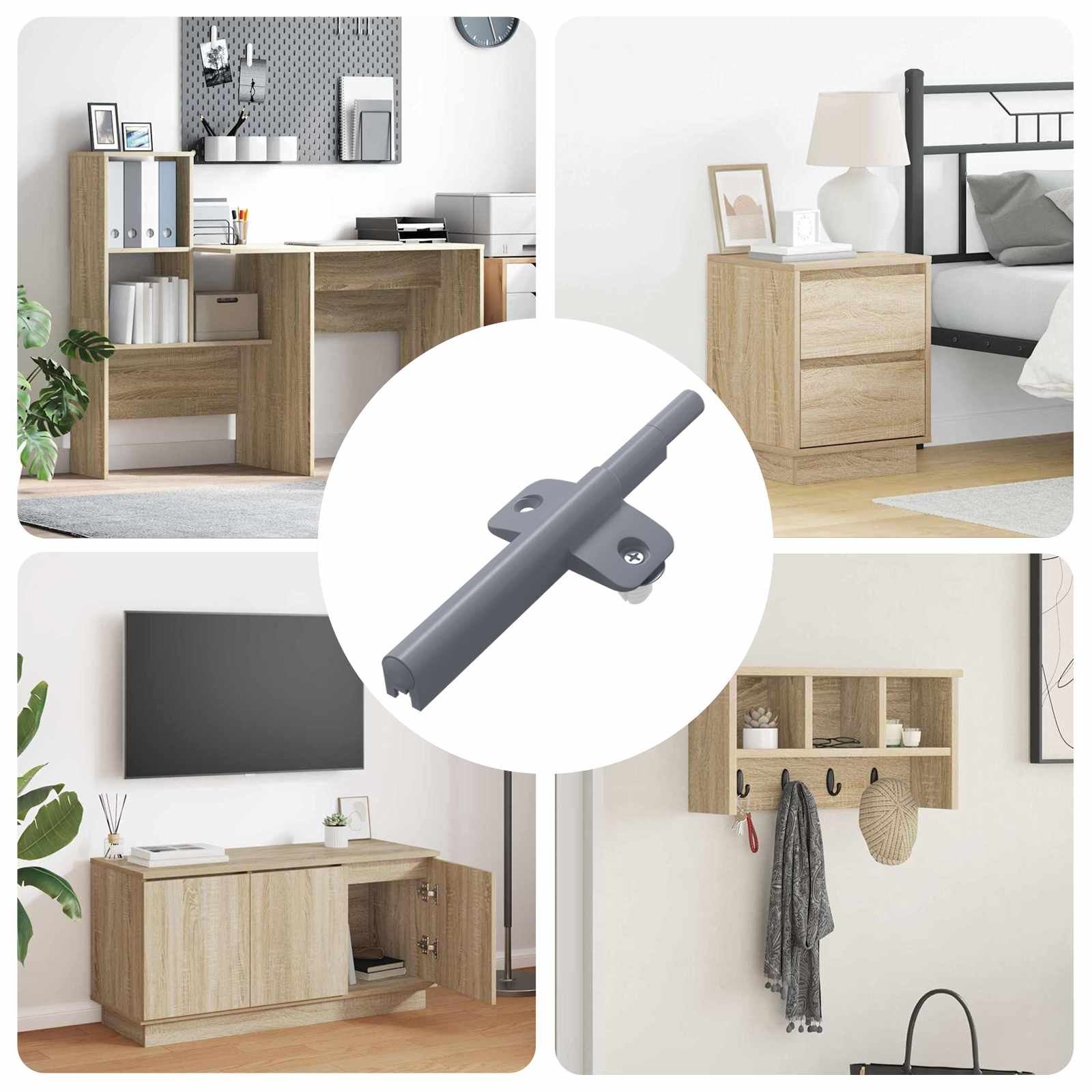 Soft Close Damper 12 pcs Grey 125 x 47 x 15 mm PP