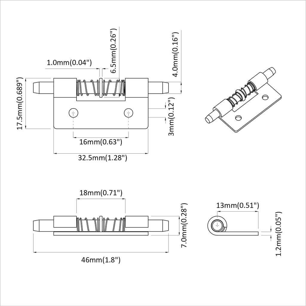 Latch 1800 pcs Silver 46 x 17 x 1.2 mm Steel