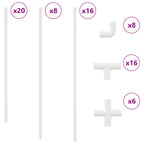 PVC Pipe 2 pcs White 12.2 x 1.8 x 500 mm Mterialpp and PE