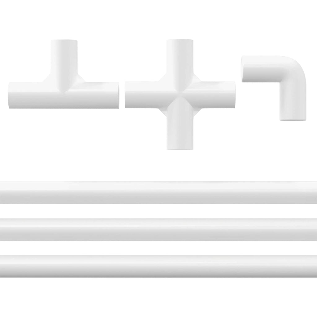 PVC Pipe 2 pcs White 12.2 x 1.8 x 500 mm Mterialpp and PE