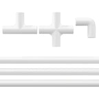 PVC Pipe 2 pcs White 12.2 x 1.8 x 500 mm Mterialpp and PE