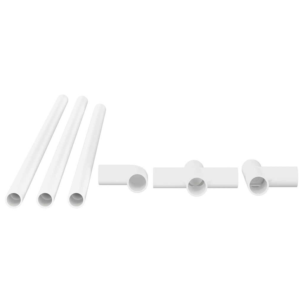 PVC Pipe 12 pcs White 12.2 x 1.8 x 500 mm Mterialpp and PE