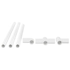 PVC Pipe 12 pcs White 12.2 x 1.8 x 500 mm Mterialpp and PE