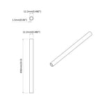 PVC Pipe 12 pcs White 12.2 x 1.8 x 500 mm Mterialpp and PE