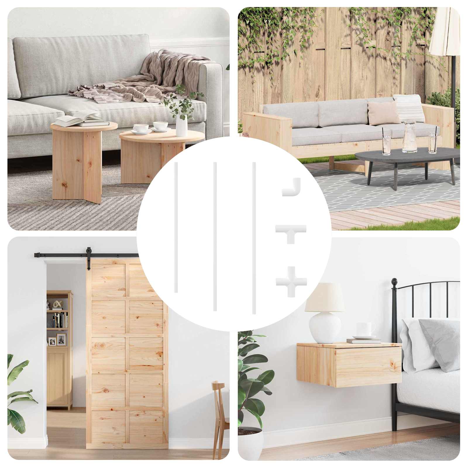 PVC Pipe 29 pcs White Mterialpp and PE