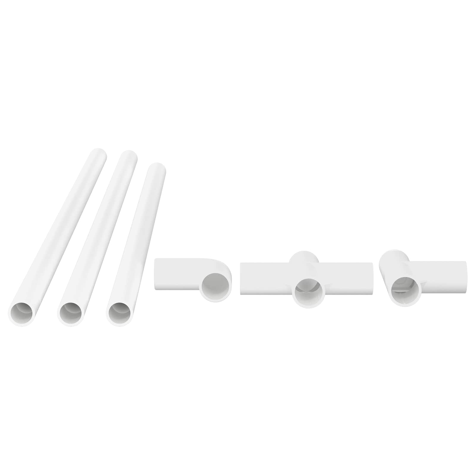 PVC Pipe 29 pcs White Mterialpp and PE