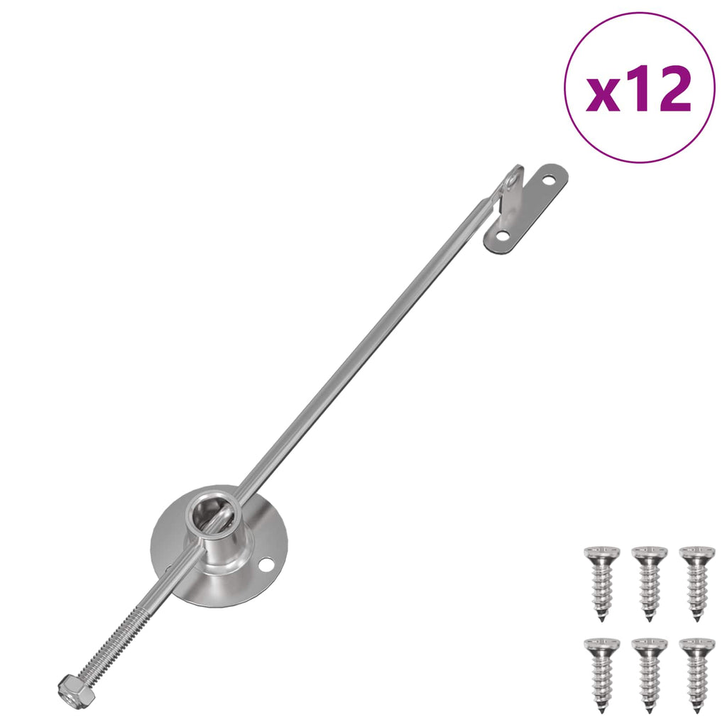 Gas Strut 12 pcs Silver 190 mm Iron