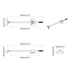 Gas Strut 12 pcs Silver 190 mm Iron