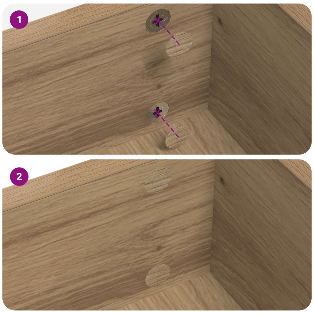 Self-adhesive Screw Cover 2 pcs Artisan Oak Ø 20 x 0.5 mm