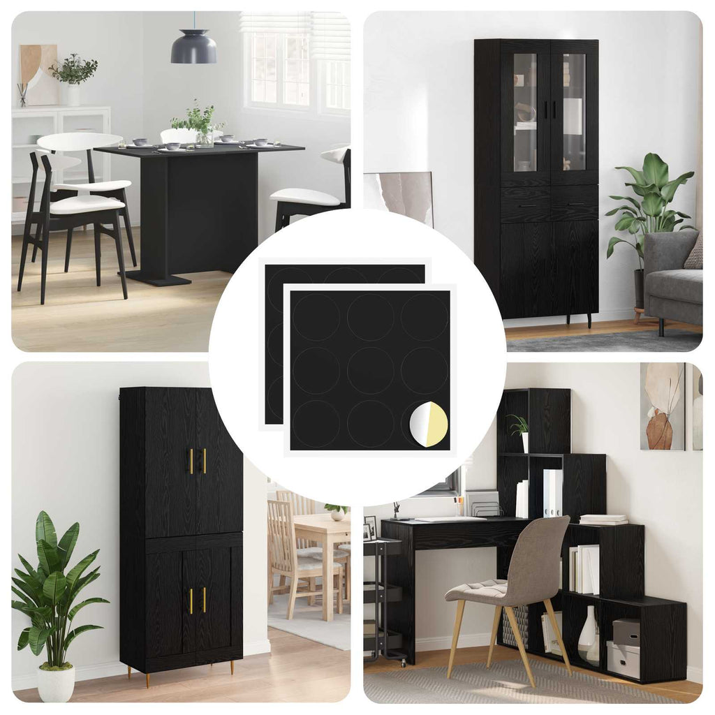 Self-adhesive Screw Cover 2 pcs Black Ø 20 x 0.5 mm