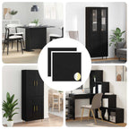 Self-adhesive Screw Cover 2 pcs Black Ø 20 x 0.5 mm