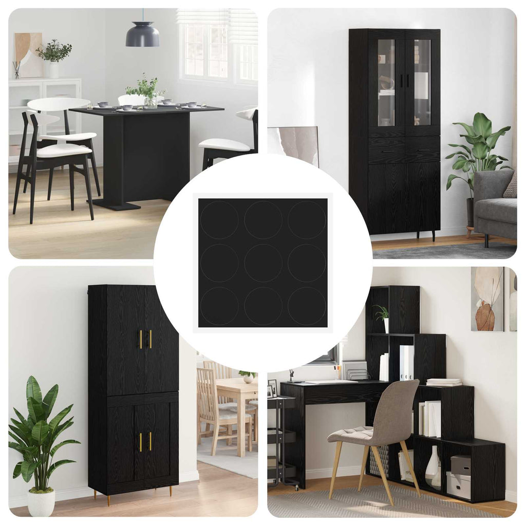 Self-adhesive Screw Cover 12 pcs Black Ø 20 x 0.5 mm