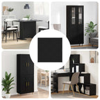 Self-adhesive Screw Cover 12 pcs Black Ø 20 x 0.5 mm