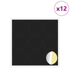 Self-adhesive Screw Cover 12 pcs Black Ø 20 x 0.5 mm