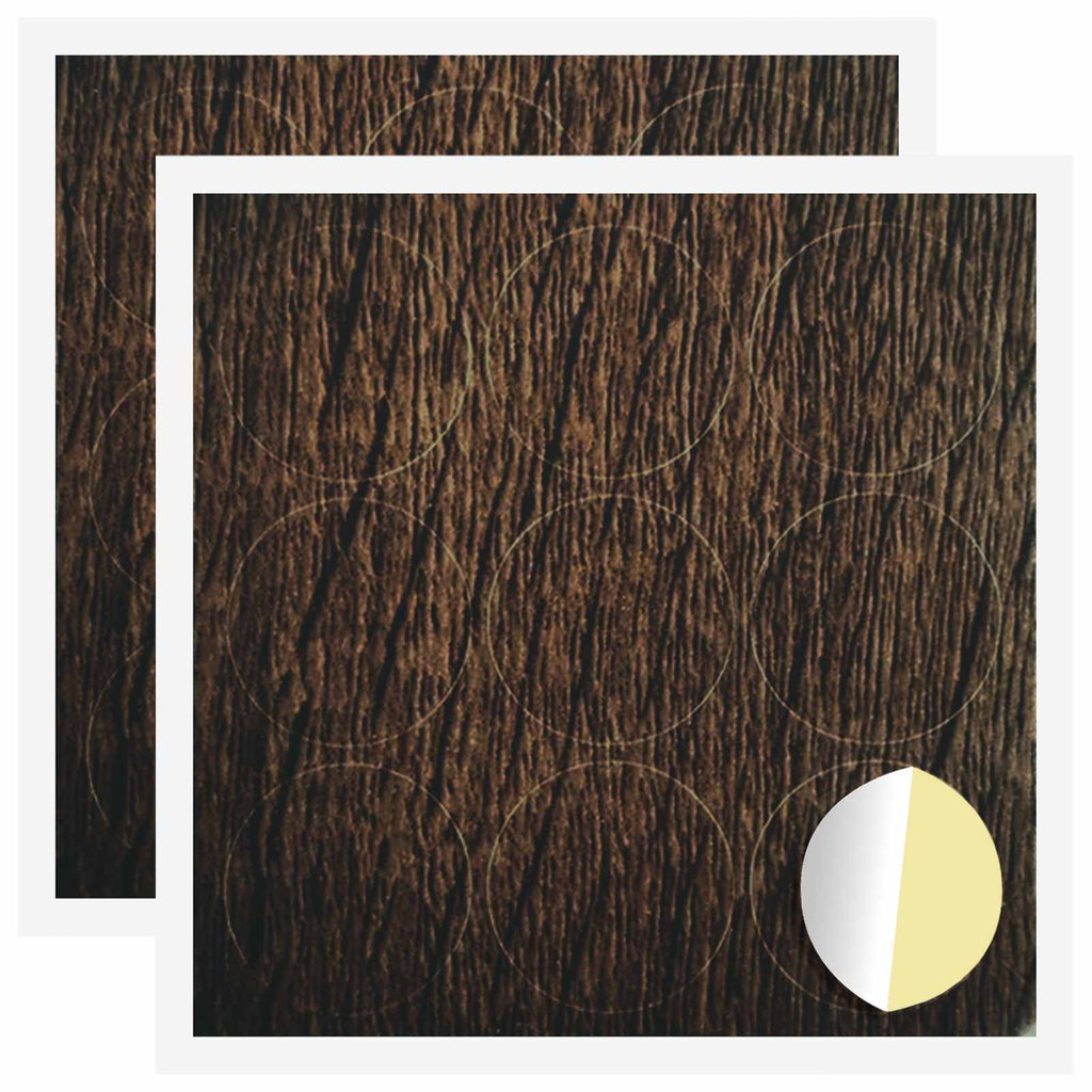 Self-adhesive Screw Cover 2 pcs Brown Oak Ø 20 x 0.5 mm