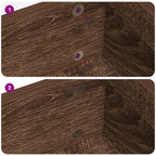 Self-adhesive Screw Cover 2 pcs Brown Oak Ø 20 x 0.5 mm