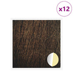 Self-adhesive Screw Cover 12 pcs Brown Oak Ø 20 x 0.5 mm
