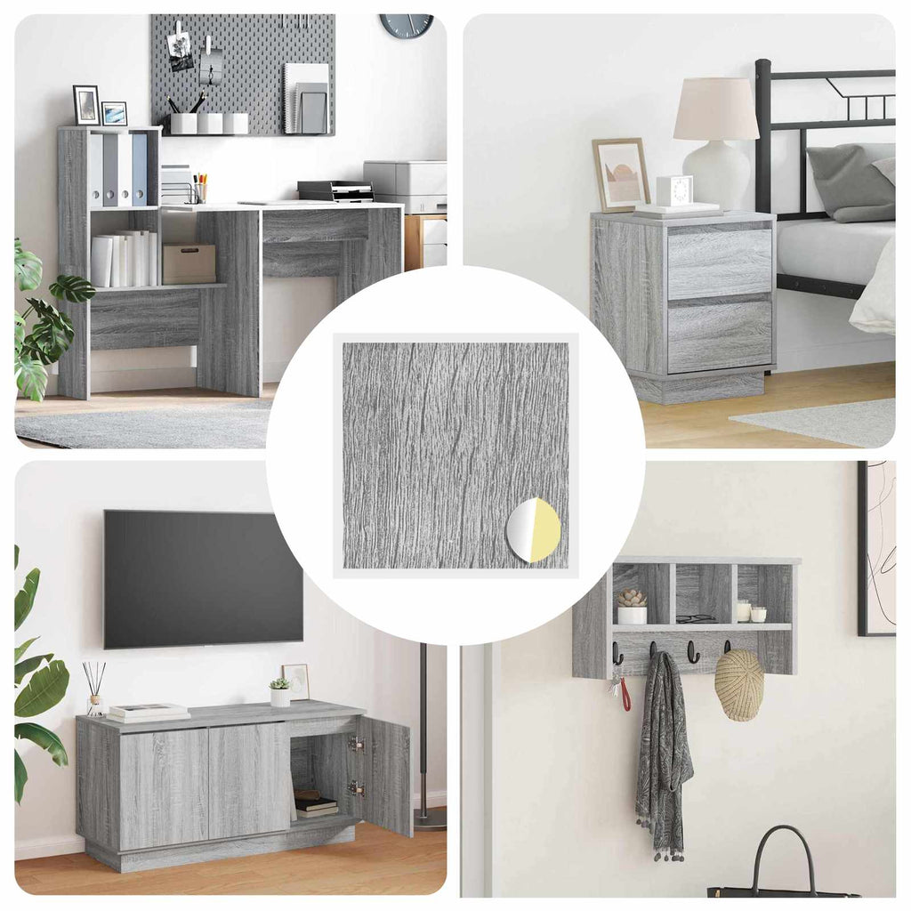 Self-adhesive Screw Cover 12 pcs Grey Sonoma Ø 20 x 0.5 mm