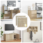 Self-adhesive Screw Cover 2 pcs Sonoma Oak Ø 20 x 0.5 mm