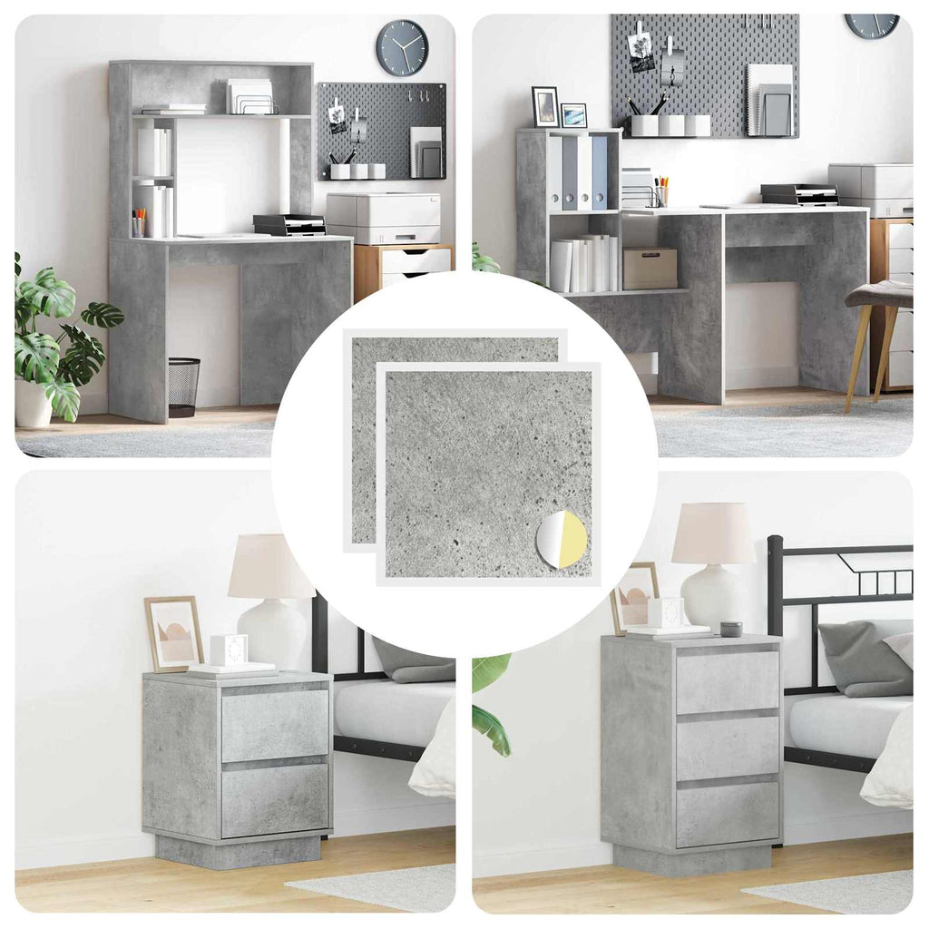 Self-adhesive Screw Cover 2 pcs Concrete Grey Ø 20 x 0.5 mm