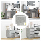 Self-adhesive Screw Cover 2 pcs Concrete Grey Ø 20 x 0.5 mm