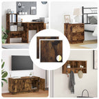 Self-adhesive Screw Cover 2 pcs Smoked Oak Ø 20 x 0.5 mm