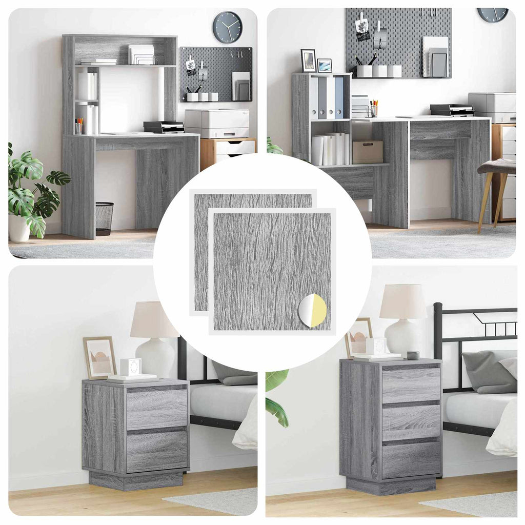 Self-adhesive Screw Cover 2 pcs Grey Sonoma Ø 20 x 0.5 mm