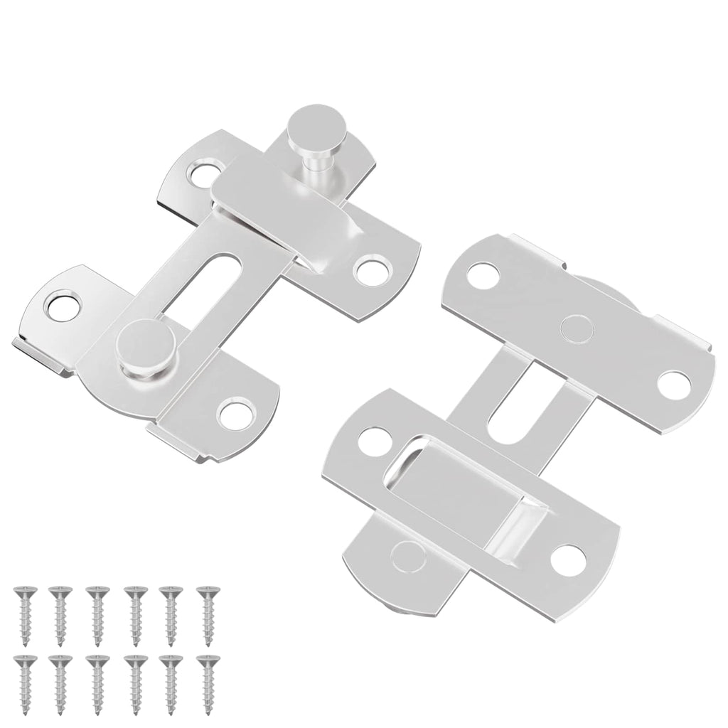 Door Latch 2 pcs Silver 70 x 8 mm Steel