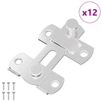Door Latch 12 pcs Silver 70 x 8 mm Steel