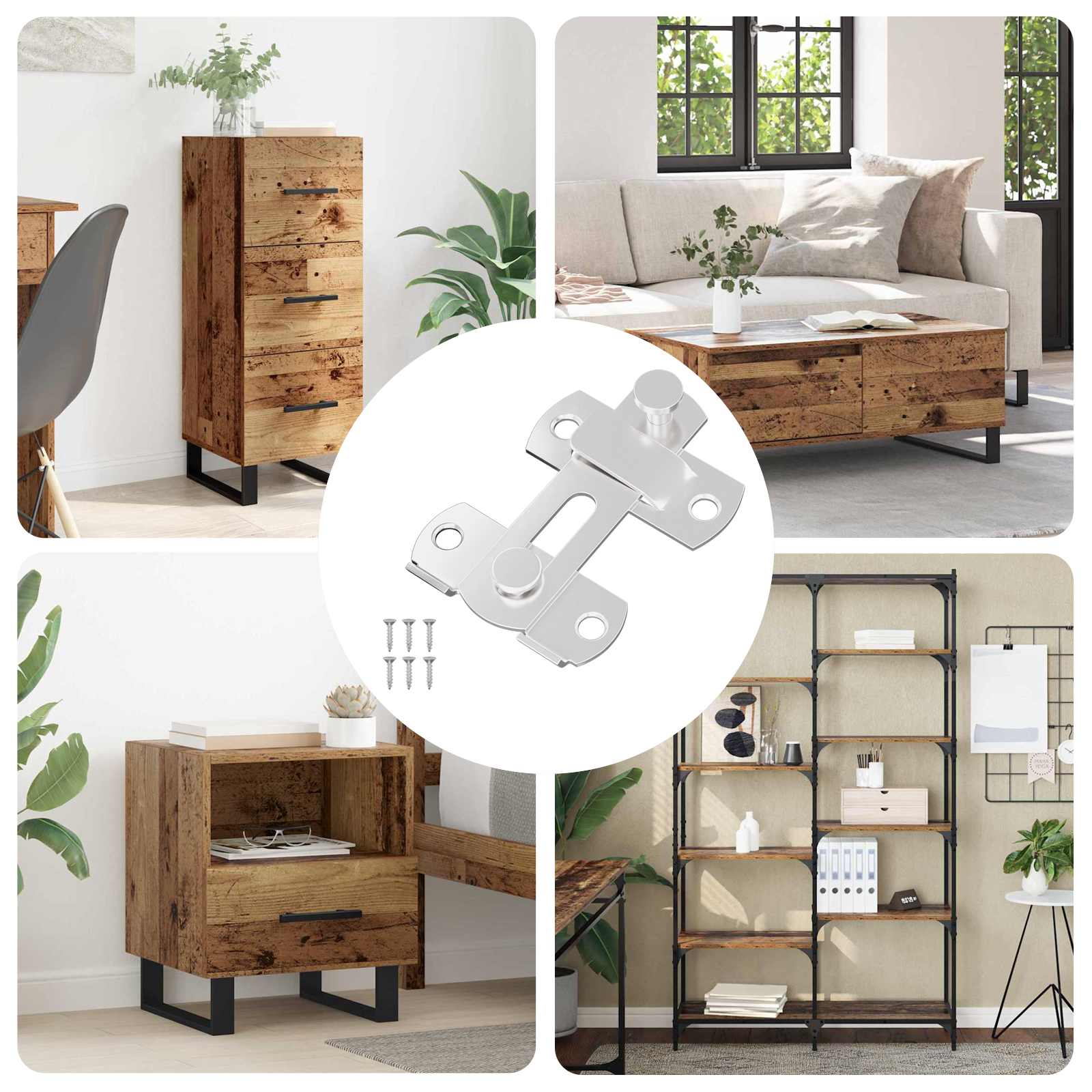 Door Latch 423 pcs Silver 70 x 8 mm Steel