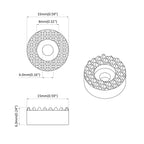 Chair Leg Floor Protectors 18000 pcs Transparent Ø 15 x 16 mm
