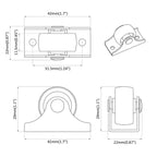 Caster 2 pcs White 42 x 11.5 x 29 mm Iron