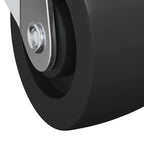 Caster 2 pcs Black and silver 63 x 48 x 46 mm Iron and nylon