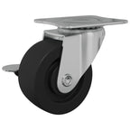 Caster 12 pcs Black and silver 63 x 48 x 46 mm Iron and nylon