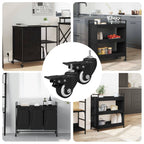 Casters 2 pcs Black M6 x 1.5 mm Iron and Nylon