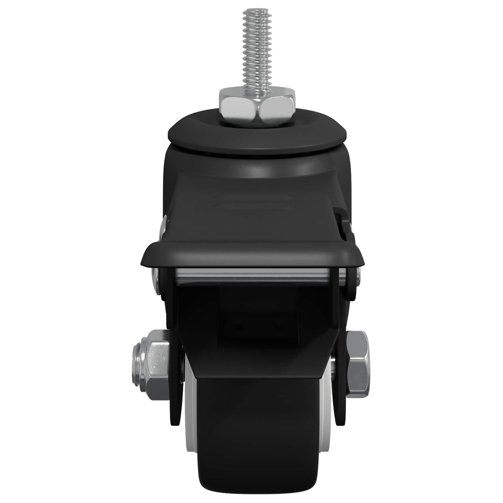 Casters 2 pcs Black M6 x 1.5 mm Iron and Nylon