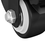 Casters 12 pcs Black M6 x 1.5 mm Iron and Nylon