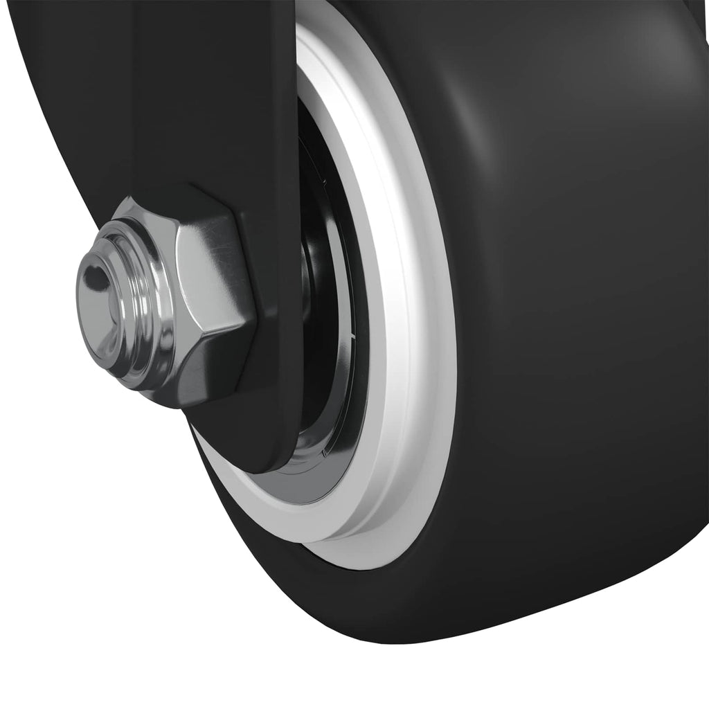 Swivel Castor 2 pcs Black M6 mm Iron and nylon