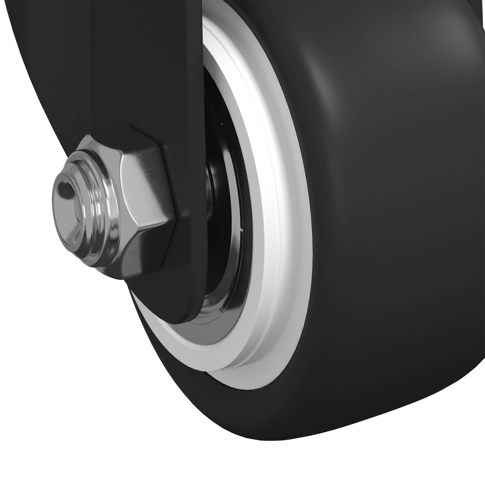 Swivel Castor 2 pcs Black M6 mm Iron and nylon