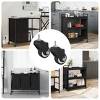 Swivel Castor 2 pcs Black M6 mm Iron and nylon