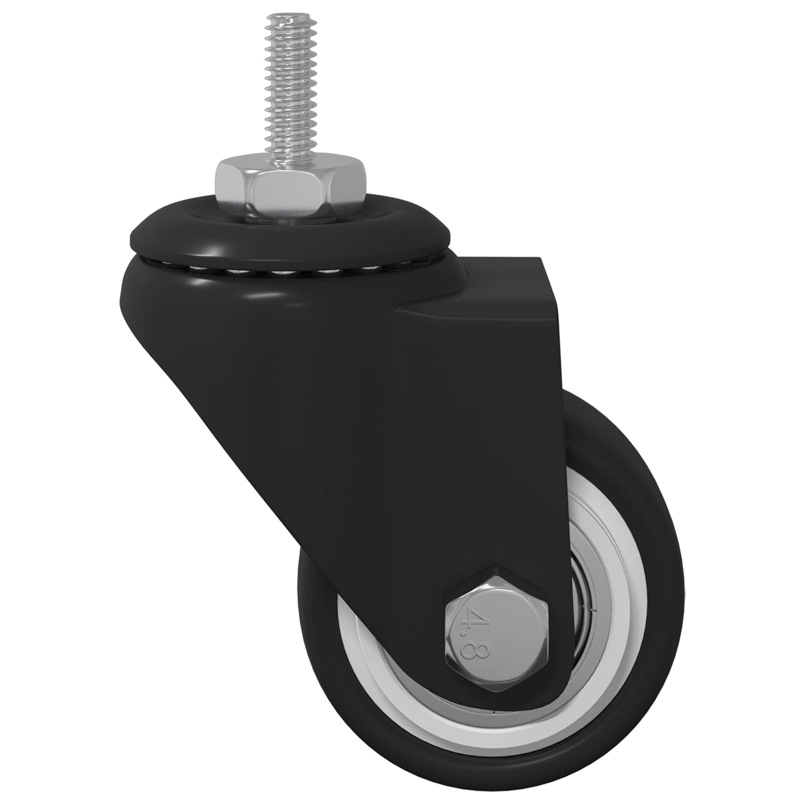 Swivel Castor 2 pcs Black M6 mm Iron and nylon