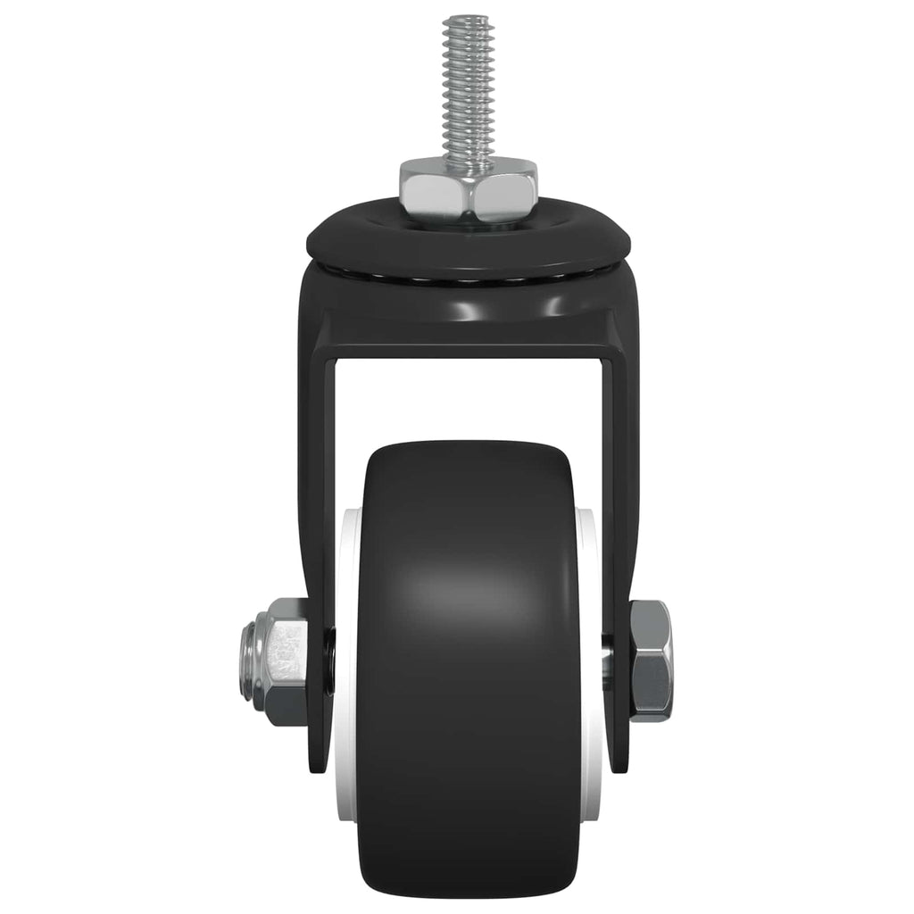 Swivel Castor 2 pcs Black M6 mm Iron and nylon