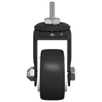 Swivel Castor 2 pcs Black M6 mm Iron and nylon