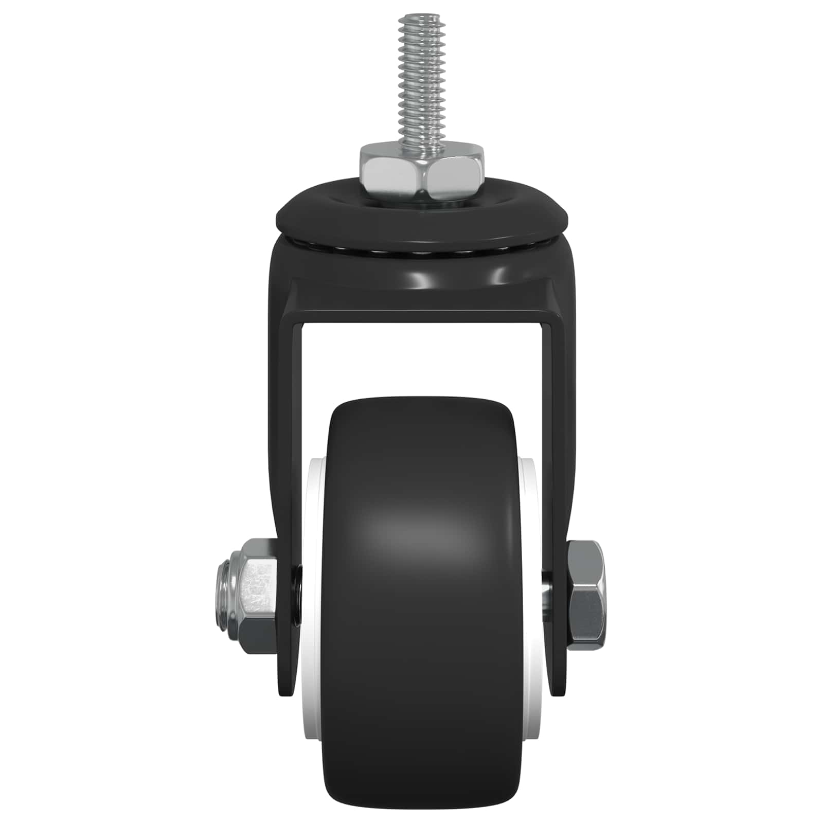 Swivel Castor 2 pcs Black M6 mm Iron and nylon