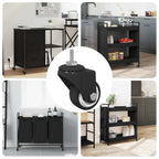 Swivel Castor 12 pcs Black M6 mm Iron and nylon