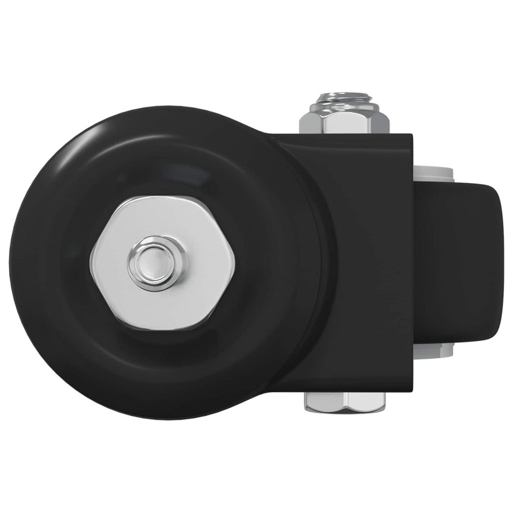 Swivel Castor 12 pcs Black M6 mm Iron and nylon