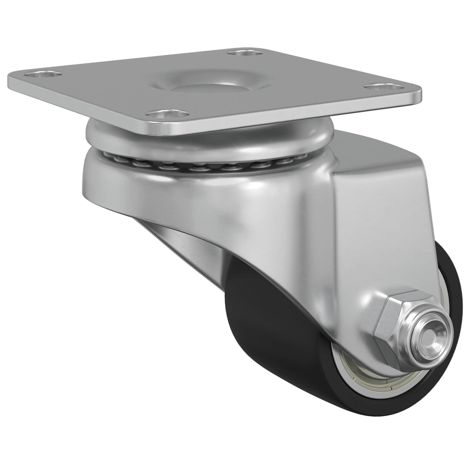 Caster 2 pcs Silver 50 mm Nylon